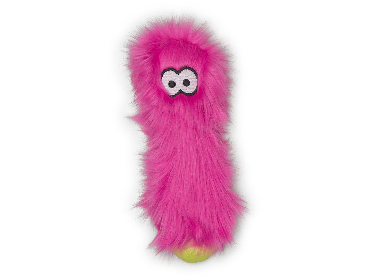 Іграшка пищалка д собак Custer Hot Pink Кастер пухнастий рожевий 26см фото 1