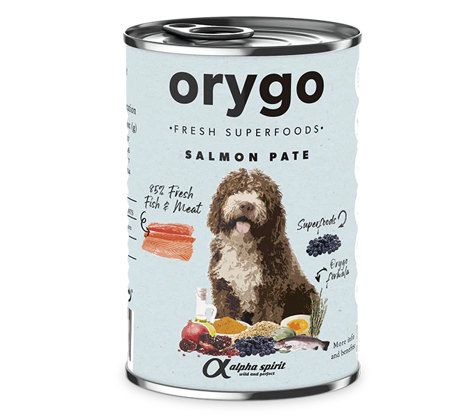 ORYGO WET SALMON W BLUEBERRIES консерва д собак Оріго Салмон виз Блуберріс фото 1