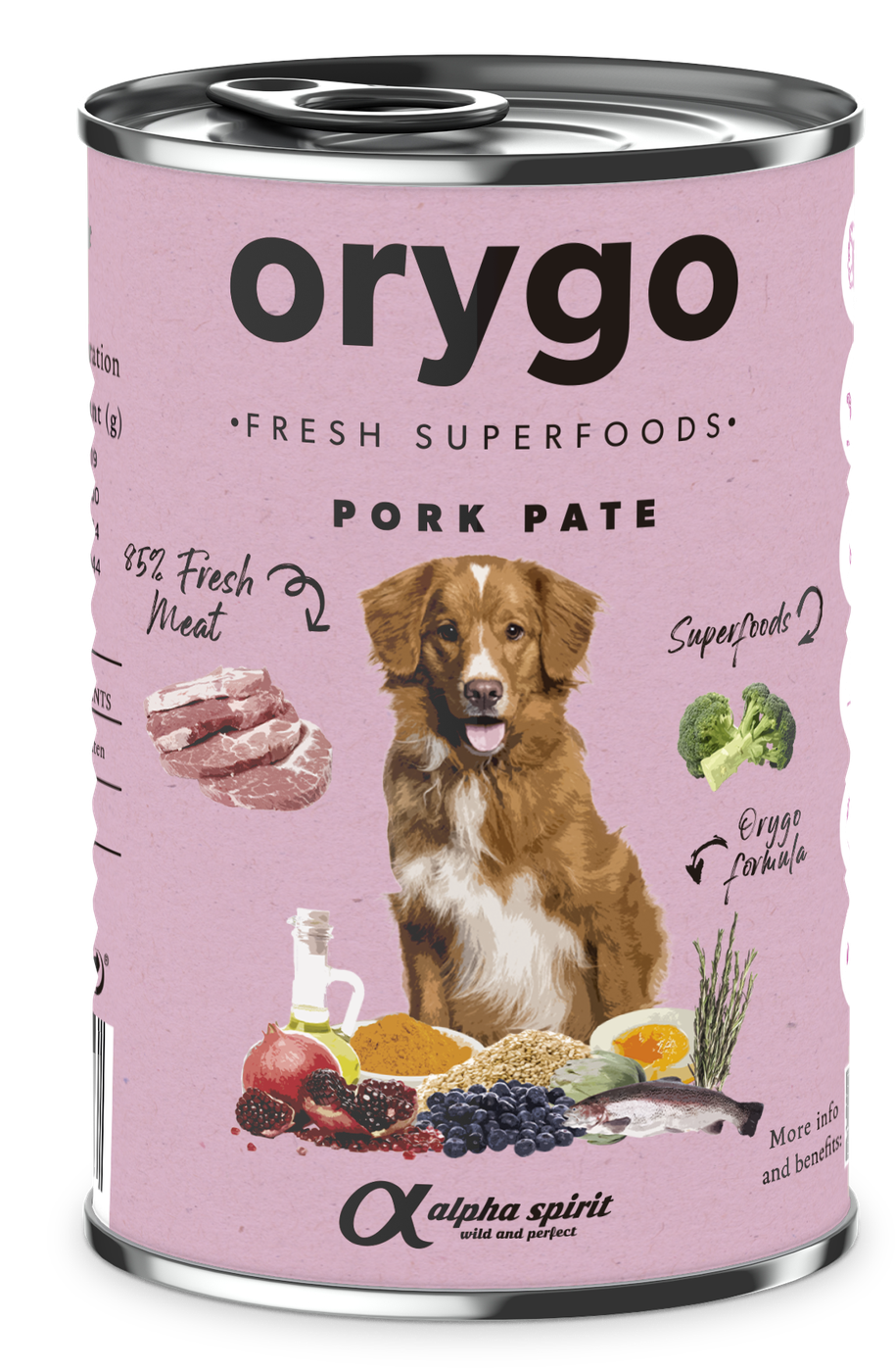 ORYGO WET PORK W BROCCOLI консерва д собак Оріго Порк виз Брокколі фото 1