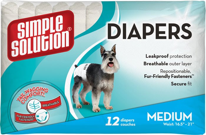 SS Disposable Diapers Medium Гігієнічні підкладки-підгузники для тварин середні по 12шт фото 1
