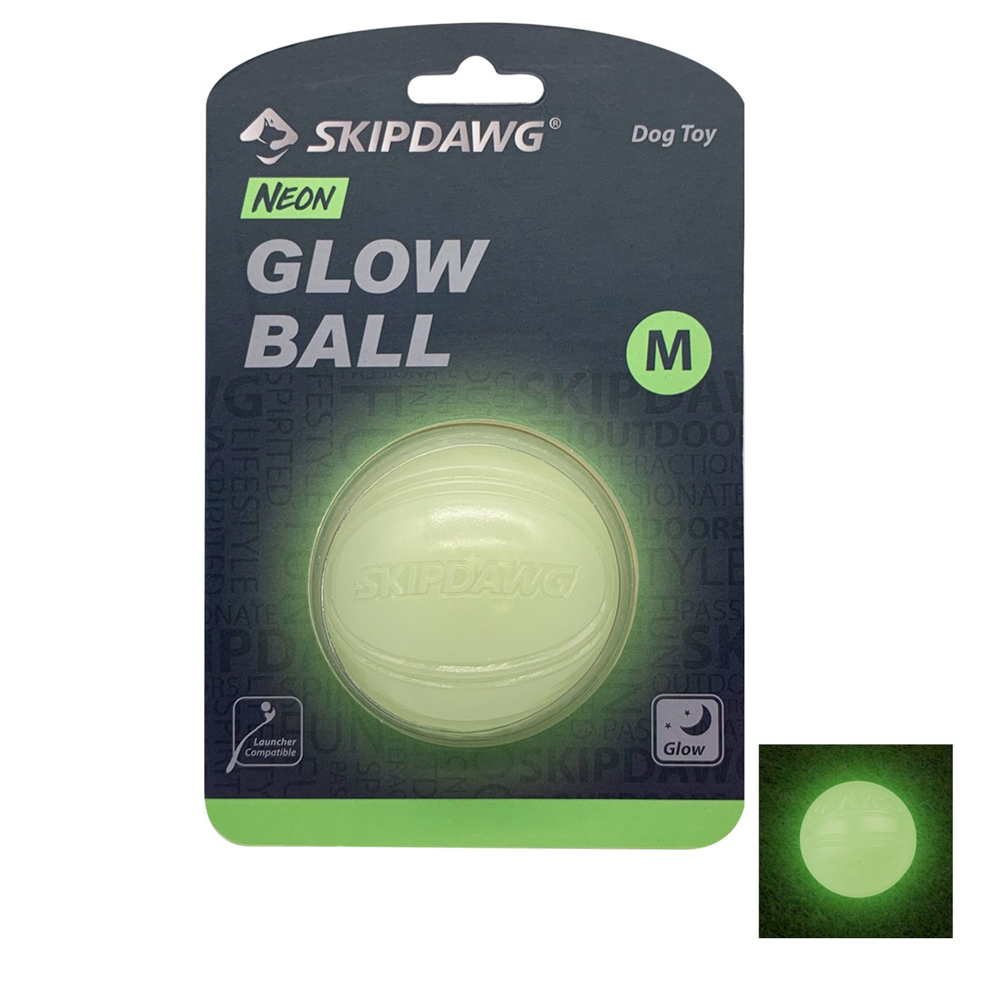 Іграшка для Собак Skipdawg Glow Ball Світлонакопичувальний М'яч 7 см фото 1