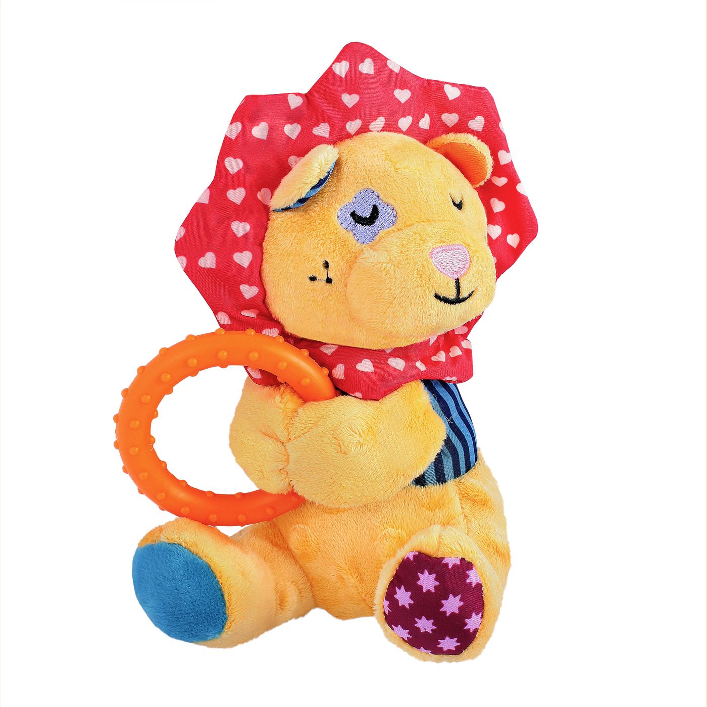 Іграшка для Собак Gigwi Plush Friendz Лев з пищалкою та кільцем фото 1