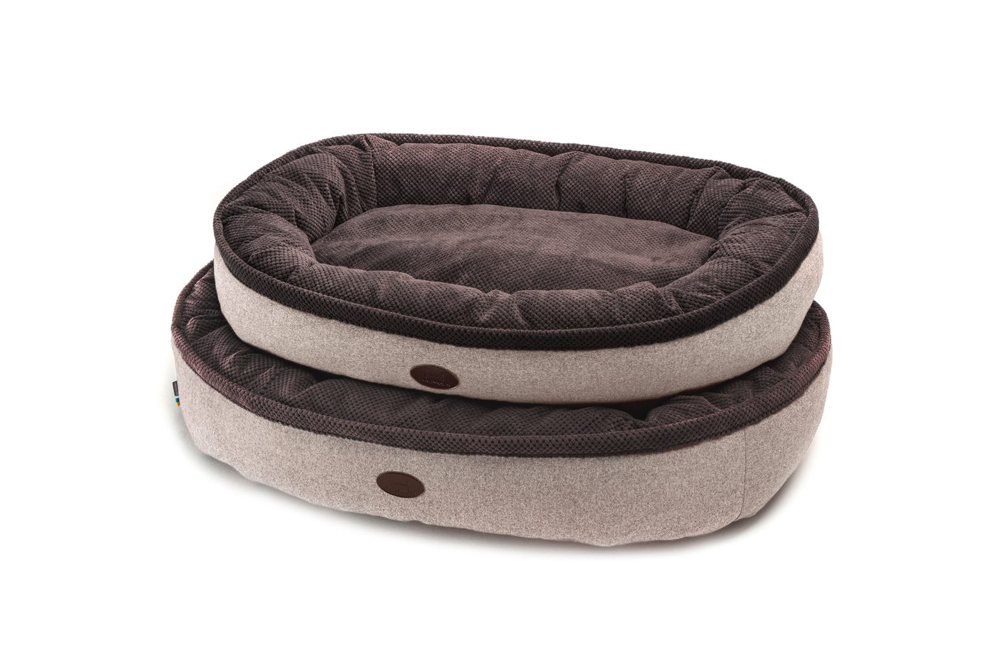 Овальний лежак Donut Soft Touch Brown фото 1