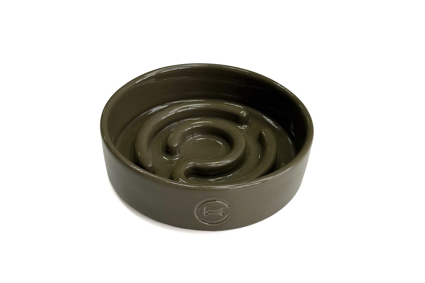 Керамічна миска Slow Feeder Olive фото 1