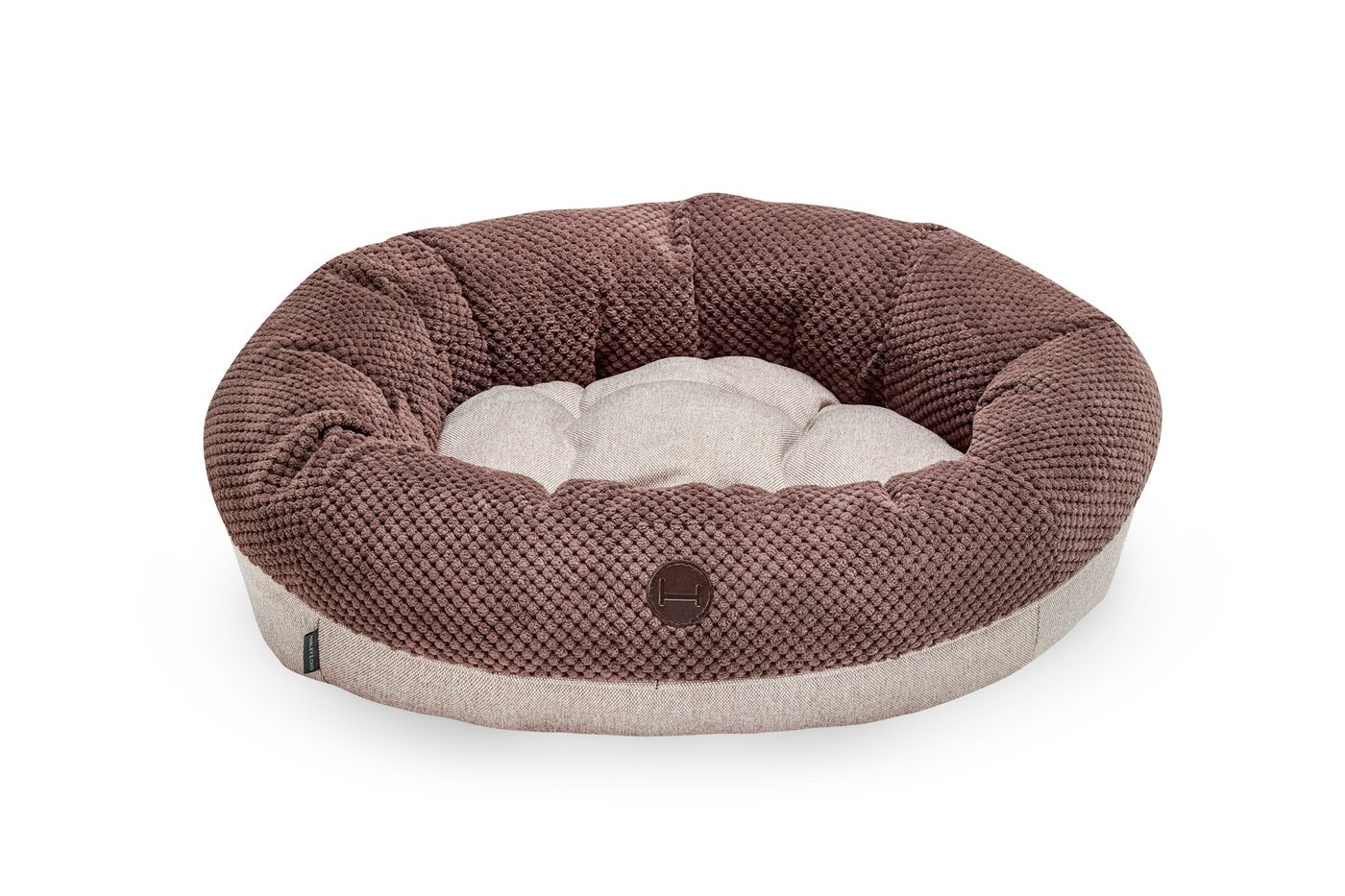 Овальний лежак Bagel Brown фото 1