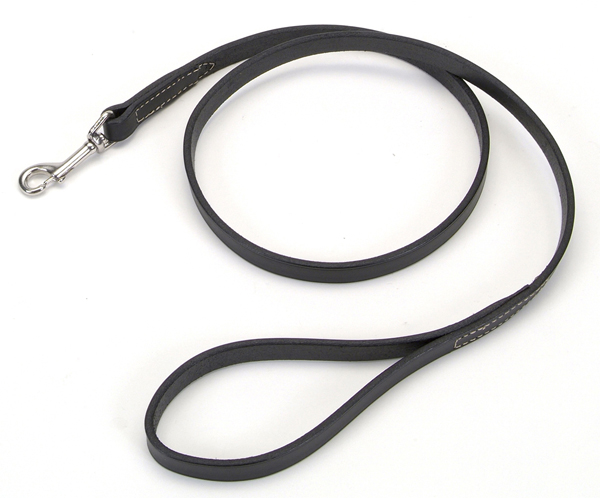 Coastal Circle-T Dog Leash КОСТАЛ СЕРКЛ-Т шкіряний повідець для собак, 2смХ1.2м , Чорний см фото 1