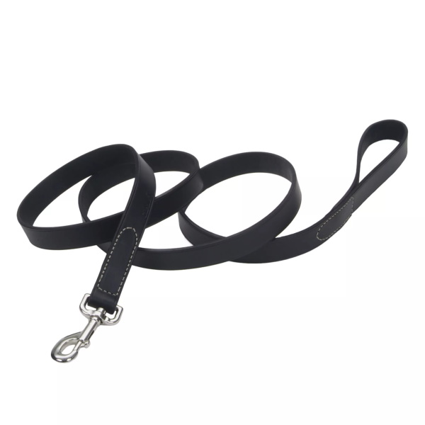 Coastal Circle-T Dog Leash КОСТАЛ СЕРКЛ-Т шкіряний повідець для собак, 2.5смХ1.2м , Чорний см фото 1