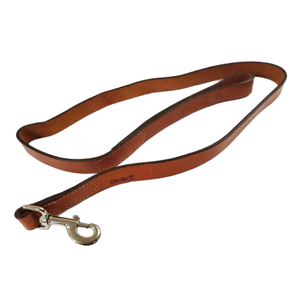 Coastal Circle-T Dog Leash КОСТАЛ СЕРКЛ-Т шкіряний повідець для собак, 2.5смХ1.2м , Каштановий см фото 1
