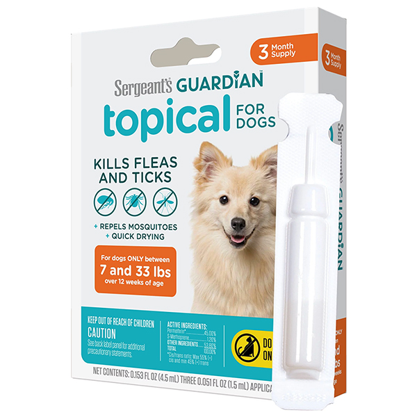 Sergeant’s Guardian Dogs СЕРЖАНТС ГАРДІАН краплі від бліх, кліщів, комарів для собак 3.2- , 3 шт фото 1