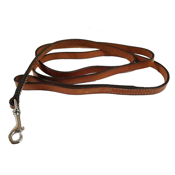 Coastal Circle-T Dog Leash КОСТАЛ СЕРКЛ-Т шкіряний повідець для собак, 1.6смХ1.8м , Каштановий см фото 1