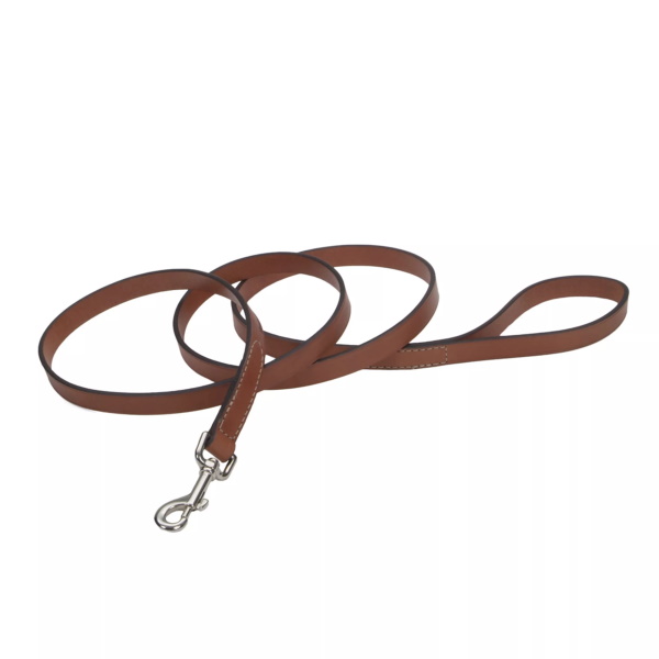 Coastal Circle-T Dog Leash КОСТАЛ СЕРКЛ-Т шкіряний повідець для собак, 1.6смХ1.8м , Бежевий см фото 1
