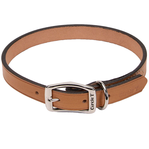 Coastal Circle-T Leather Town КОСТАЛ СЕРКЛ-Т шкіряний нашийник для собак , Бежевий см., 2,5 см х 60 см см фото 1