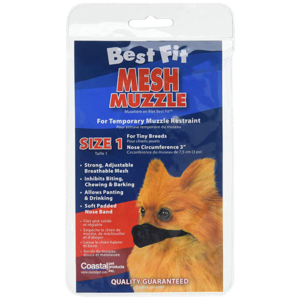 Coastal Best Fit Mesh Muzzle КОСТАЛ БЕСТ ФІТ намордник для собак, нейлон , розмір 1 см фото 1