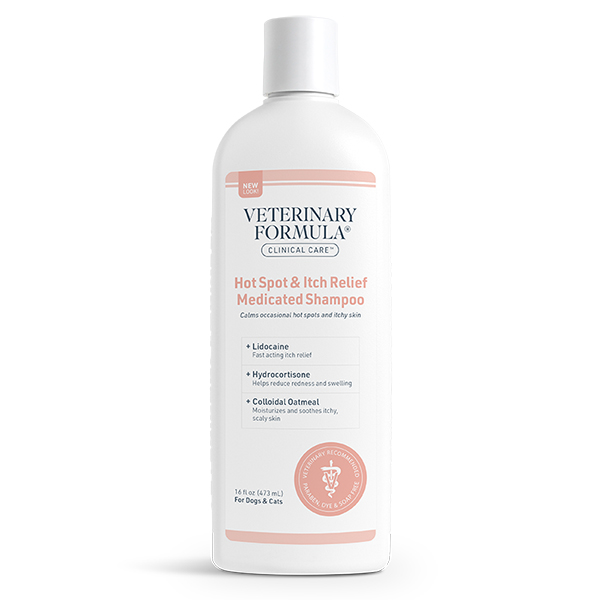 Veterinary Formula Clinical Care Hot Spot&Itch Relief Medicated Shampoo ВЕТЕРИНАРНА ФОРМУЛА АНТИАЛЕРГЕННИЙ дерматокосметичний шампунь від свербежу та подразнення з лідокаїном і гідрокартизоном для собак і котів фото 1