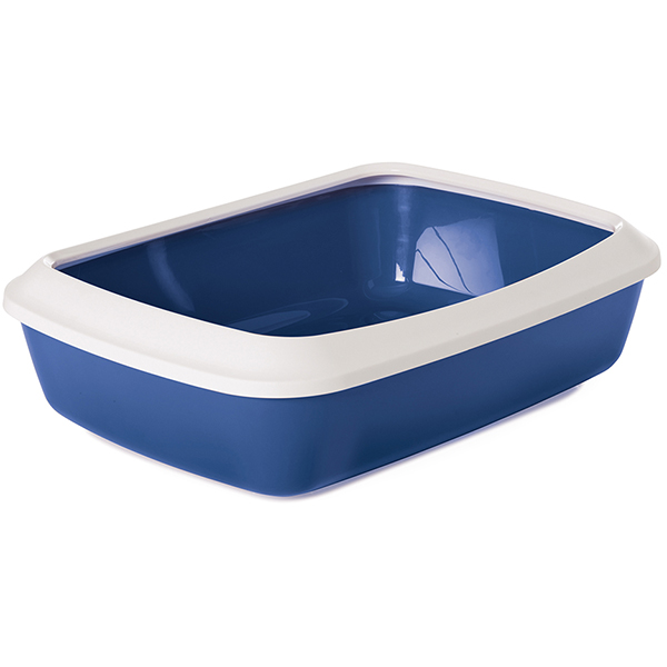 Savic Iriz Nordic Litter Tray САВІК АЙРІЗ НОРДІК лоток туалет з бортиком для котів, 42х31х12.5 см , 42 см х 31 см х 12,5 см см., Cиній см фото 1