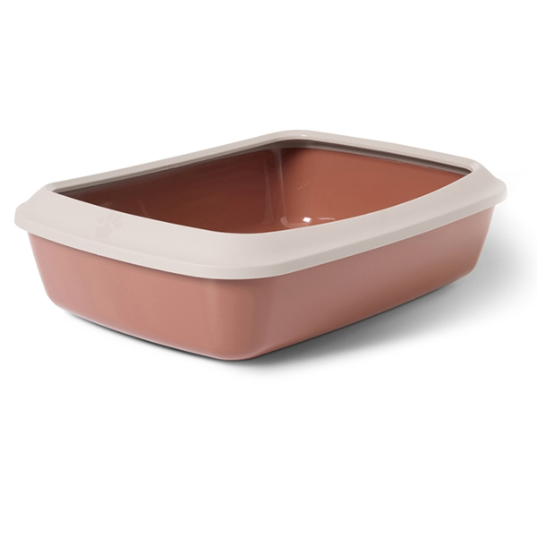 Savic Iriz Nordic Litter Tray САВІК АЙРІЗ НОРДІК лоток туалет з бортиком для котів, 42х31х12.5 см , 42 см х 31 см х 12,5 см см., Червоний тосканський см фото 1