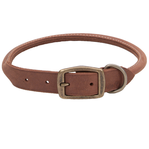 Coastal Circle-T Round Dog Collar КОСТАЛ СЕРКЛ-Т круглий шкіряний нашийник для собак, 1.2х50см , Шоколадний см., 1,6 см х 50 см см фото 1