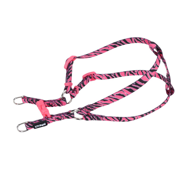 Coastal Li’l Pals Comfort Dog Harnes КОСТАЛ ЛІТТЛ ПЕЛС КОМФОРТ шлея для собак, 0.9х20-36см , Рожева зебра см., 0,9 см х 20 - 36 см см фото 1