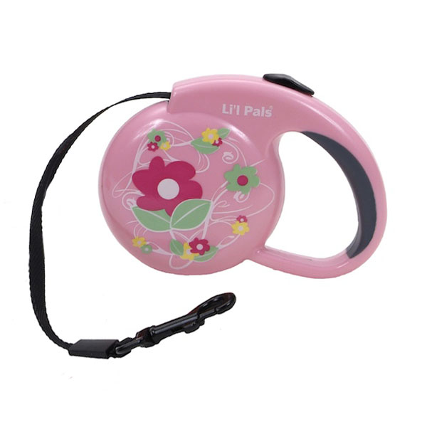 Coastal Li`l Pals Fashionable Leash КОСТАЛ ЛІТТЛ ПЕЛС рулетка-повідець для собак до , стрічка 3.6м , Рожева квітка см фото 1