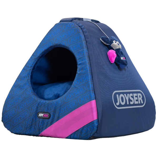 Joyser Cat Home ДЖОЙСЕР будиночок для котів, іграшка кажан з котячою м`ятою , Синій - рожевий см., 40 см х 40 см х 41 см см фото 1
