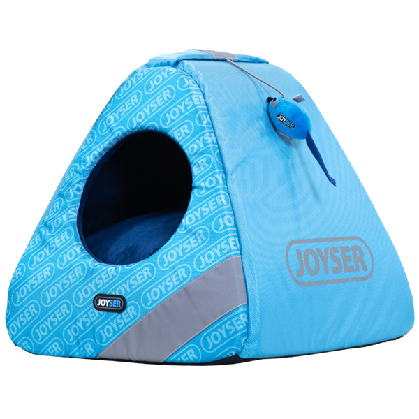 Joyser Cat Home ДЖОЙСЕР будиночок для котів, іграшка миша з котячою м`ятою , Блакитний - синій см., 40 см х 40 см х 41 см см фото 1