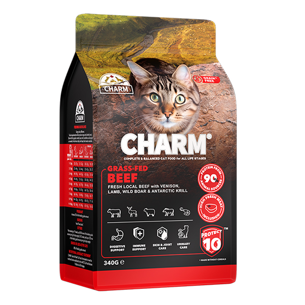 Charm Grass-Fed Beef ЧАРМ ЯЛОВИЧИНА ВІДГОДОВАНА НА ТРАВІ сухий беззерновий холістик корм для котів , см