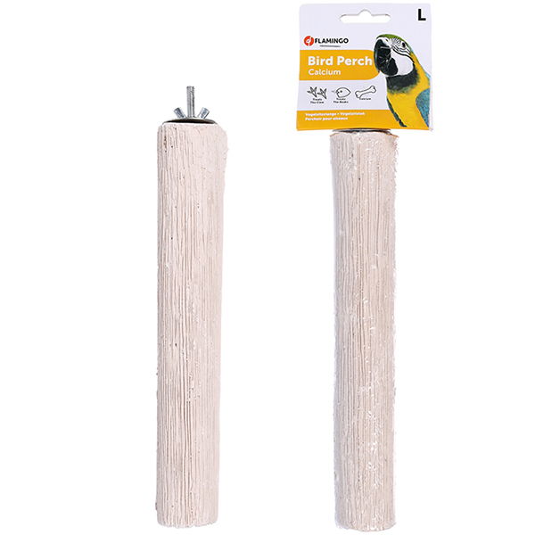Flamingo Perch Calcium ФЛАМІНГО ЖЕРДОЧКА З КАЛЬЦІЄМ для гігієни дзьоба та кігтів птахів , 25 см х 3,3 - d 4,1 см, 27 см см., L см., Бежевий см