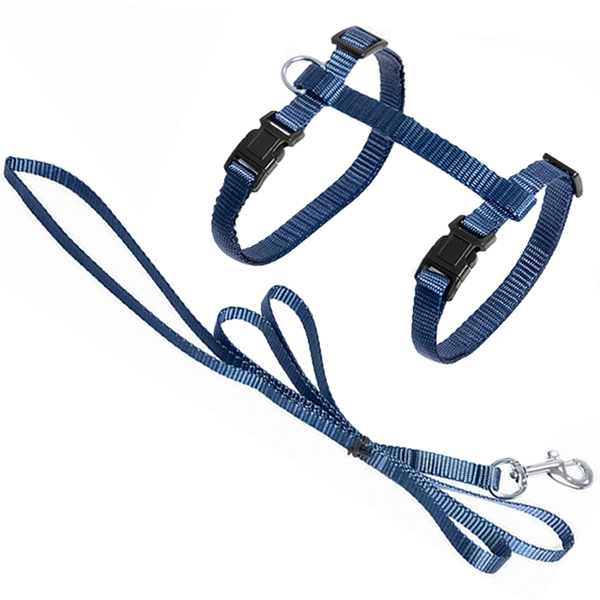 Flamingo Cat Harness and Leash Ziggi ФЛАМІНГО ЗІГГІ шлея та повідець для котів , сіро-блакитний см фото 1