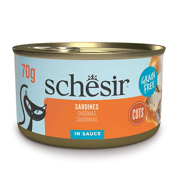 Schesir Grill Sardines ШЕЗІР САРДИНА в соусі натуральні консерви беззерновий корм для котів, банка фото 1