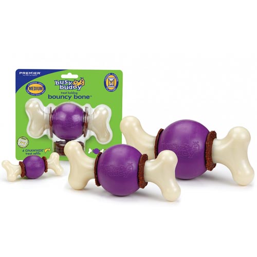 PetSafe Busy Buddy Bouncy Bone ПЕТСЕЙФ БІЗІ БАДДІ БОУНСІ БОУН жувальна іграшка з ласощами для собак , M см фото 1