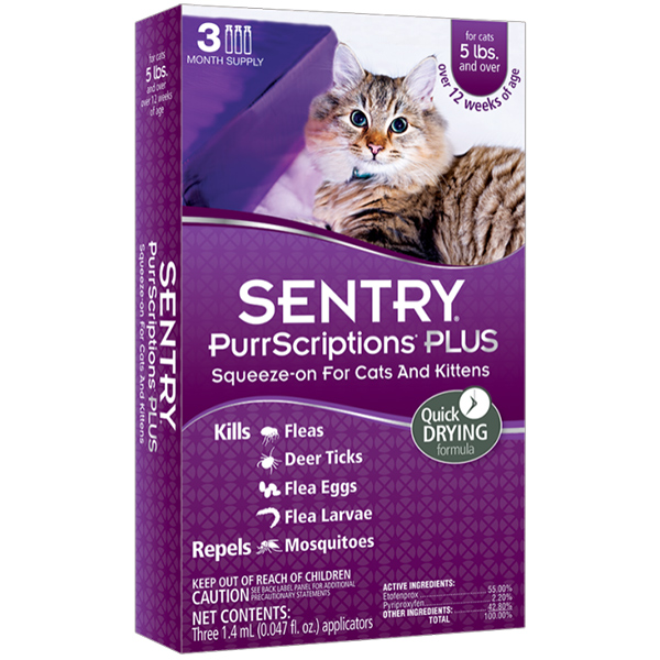 Sentry PurrScriptions Plus СЕНТРІ ПУРРСКРИПШНС ПЛЮС краплі від бліх і кліщів для котів вагою від л фото 1