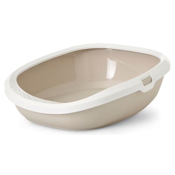 Savic Gizmo M САВІК ГІЗМО туалет із бортиком для котів 44х35.5х12.5см , Білий моко см., M см., 44 см х 35,5 см х 12,5 см см фото 1