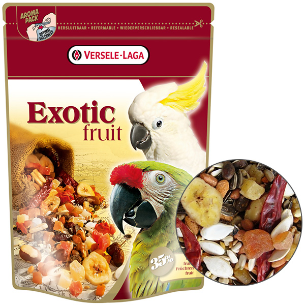 Versele-Laga Prestige Premium Parrots Exotic Fruit Mix ВЕРСЕЛЕ-ЛАГА ПРЕСТИЖ ПРЕМІУМ ЕКЗОТИЧНІ ФРУКТИ додатковий корм для великих папуг фото 1