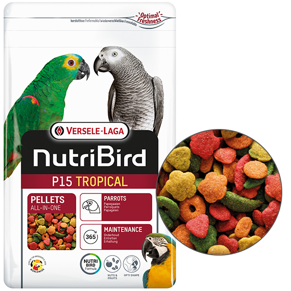 Versele-Laga NutriBird P15 Tropical ВЕРСЕЛЕ-ЛАГА НУТРІБЕРД P15 ТРОПІКАЛ повнораціонний екструдований корм для великих папуг
