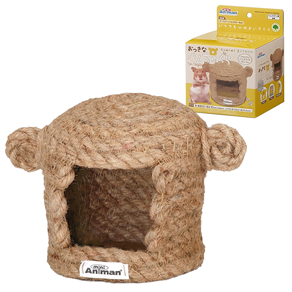 MiniAniman Hamster House МІНІЕНІМЕН БУДИНОЧОК ДЛЯ ХОМ’ЯКА плетене місце в клітку , M см., 10 см х 10 см см., Коричневий см