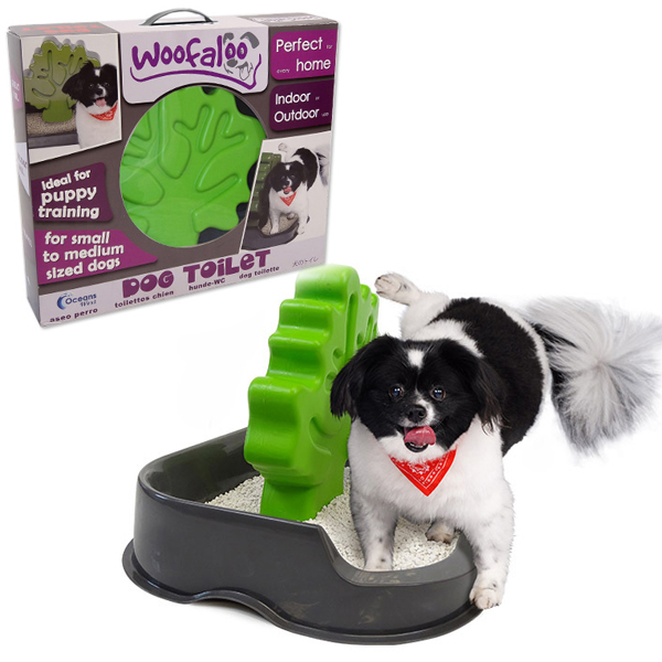 Woofaloo Dog Toilet ВУФАЛУ ТУАЛЕТ З ДЕРЕВОМ СТОВПЧИКОМ для кобелів собак малих та середніх порід , 36 см х 55 см х 45,5 см см фото 1