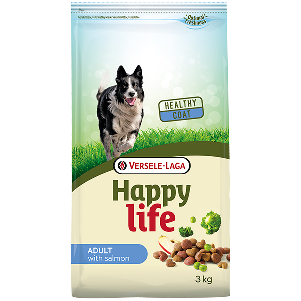 Happy Life Adult with Salmon ХЕППІ ЛАЙФ ЛОСОСЬ сухий преміум корм для собак усіх порід , см фото 1