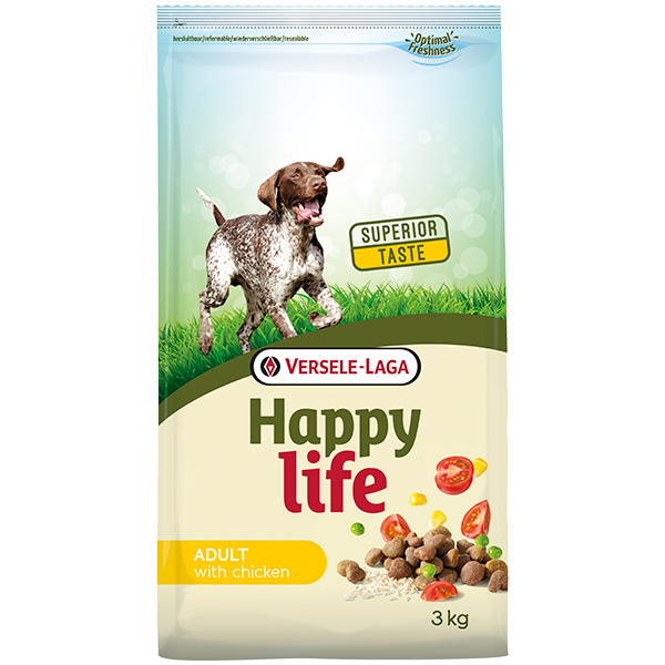 Happy Life Adult with Chicken ХЕППІ ЛАЙФ З КУРКОЮ сухий преміум корм для собак усіх порід , см фото 1