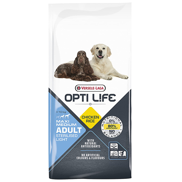 Opti Life Sterilised Light Medium & Maxi ОПТІ ЛАЙФ СТЕРІЛАЙЗИД ЛАЙТ СЕРЕДНІХ ВЕЛИКИХ сухий суперпреміум корм для стерилізованих і собак із зайвою вагою середніх і великих порід , см фото 1