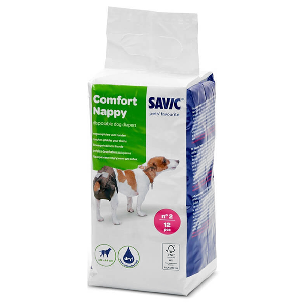 Savic Comfort Nappy САВІК КОМФОРТ НАППІ підгузки для собак , T2 см., 34 - 44 см см фото 1