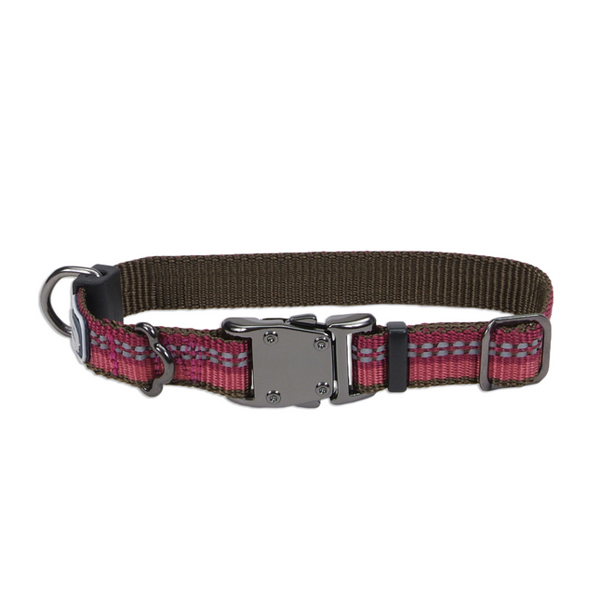 Coastal K9 Explorer Collar КОСТАЛ К9 ЕКСПЛОРЕР світловідбивний нашийник для собак, 1.6х20-30см , Малиновий см., 1,6 см х 20 - 30 см см фото 1