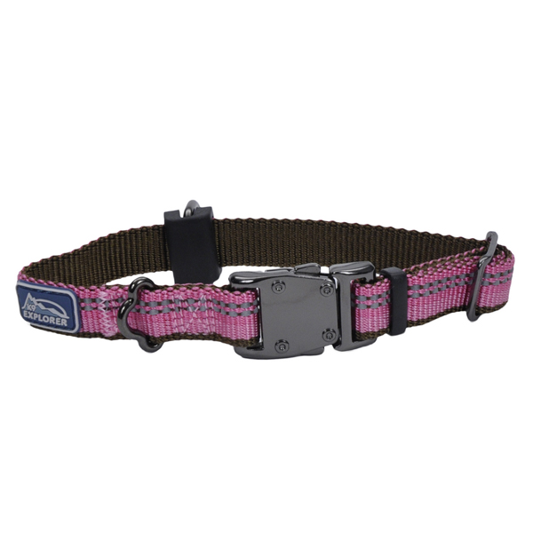 Coastal K9 Explorer Collar КОСТАЛ К9 ЕКСПЛОРЕР світловідбивний нашийник для собак, 1.6х20-30см , Рожевий см., 1,6 см х 20 - 30 см см фото 1