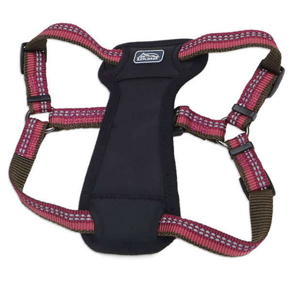Coastal K9 Explorer Harness КОСТАЛ К9 ЕКСПЛОРЕР світловідбивна шлея з нагрудником для собак 2.3- , Малиновий см., 1,6 см х 30 - 45 см, 2,3- см., см фото 1