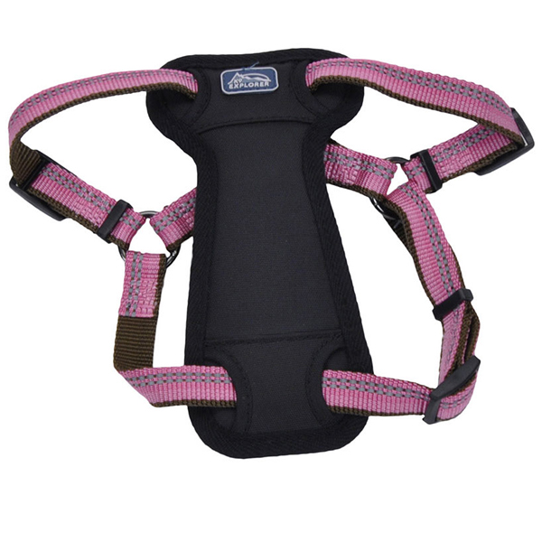 Coastal K9 Explorer Harness КОСТАЛ К9 ЕКСПЛОРЕР світловідбивна шлея з нагрудником для собак 2.3- , Рожевий см., 1,6 см х 30 - 45 см, 2,3- см., см фото 1