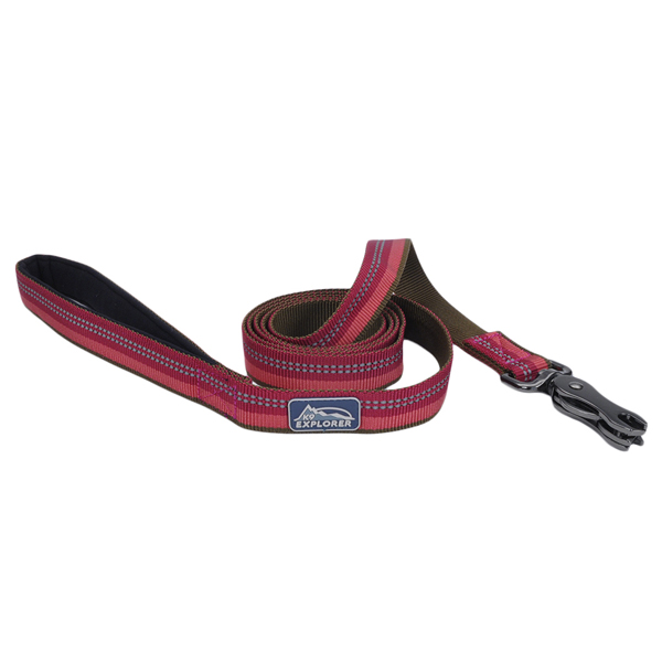 Coastal K9 Explorer Leash КОСТАЛ К9 ЕКСПЛОРЕР світловідбивний повідець для собак, 2.5смХ1.8м , Малиновий см фото 1