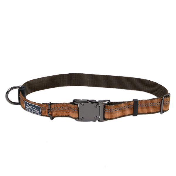 Coastal K9 Explorer Collar КОСТАЛ К9 ЕКСПЛОРЕР світловідбивний нашийник для собак, 2.5х30-46см , Полум’я см., 2,5 см х 30 - 46 см см фото 1