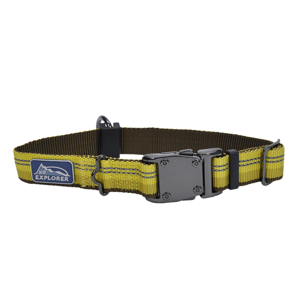 Coastal K9 Explorer Collar КОСТАЛ К9 ЕКСПЛОРЕР світловідбивний нашийник для собак, 2.5х30-46см , Золотарник см., 2,5 см х 30 - 46 см см фото 1