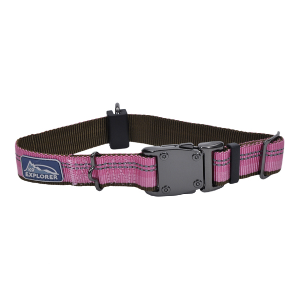 Coastal K9 Explorer Collar КОСТАЛ К9 ЕКСПЛОРЕР світловідбивний нашийник для собак, 2.5х30-46см , Рожевий см., 2,5 см х 30 - 46 см см фото 1