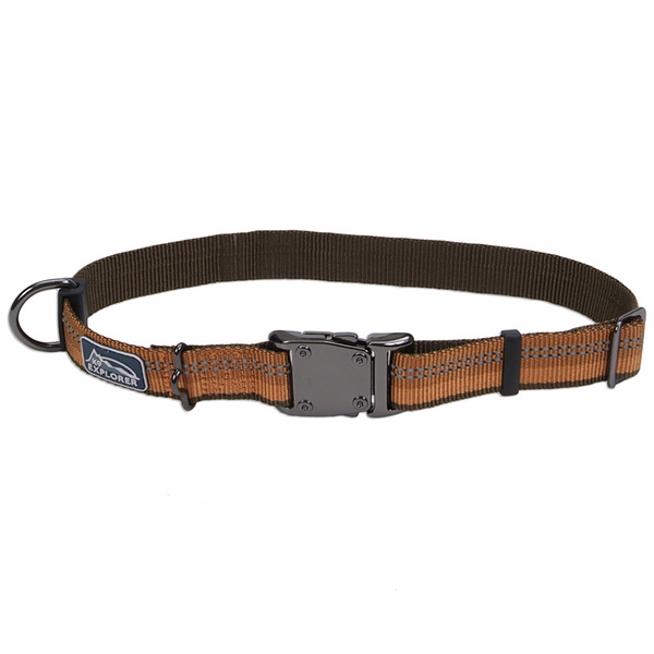 Coastal K9 Explorer Collar КОСТАЛ К9 ЕКСПЛОРЕР світловідбивний нашийник для собак, 2.5х46-66см , Полум’я см., 2,5 см х 46 - 66 см см фото 1