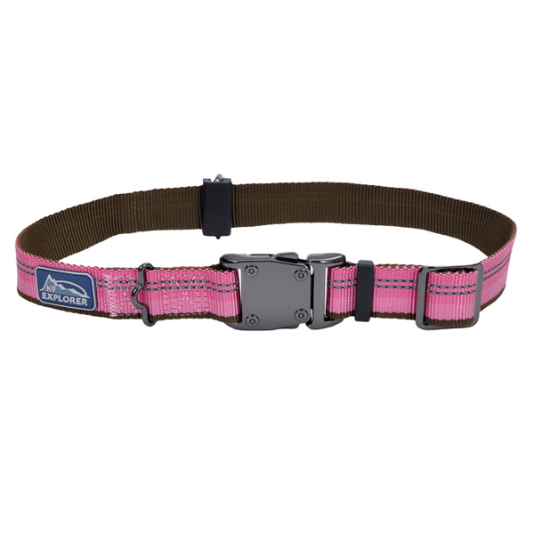Coastal K9 Explorer Collar КОСТАЛ К9 ЕКСПЛОРЕР світловідбивний нашийник для собак, 2.5х46-66см , Рожевий см., 2,5 см х 46 - 66 см см фото 1
